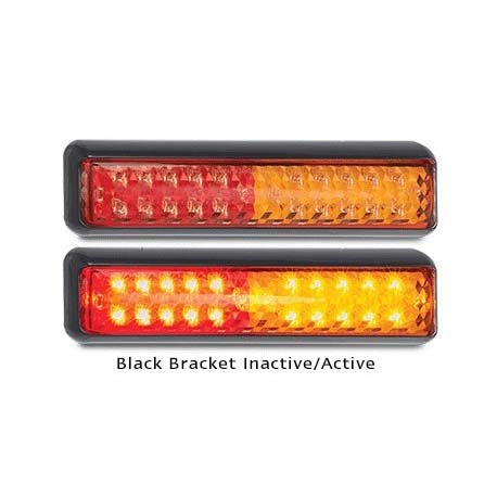 LED Autolamps 200BSTIM 12-24 Volt Black Bracket Stop / Tail and Indicator Combin