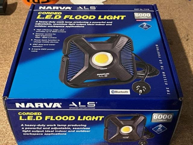 Narva Led Rechargeable Flood Light 6000 Lumens 71416