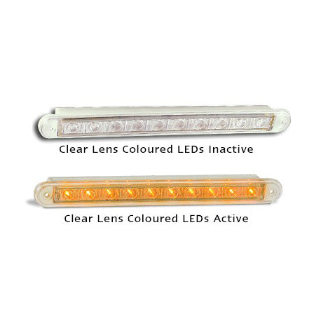 LED Autolamps 235CA12 12 Volt Recessed Mount Clear Lens Rear Indicator Single Fu