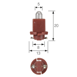 47713 Narva 24 Volt Dash Panel Globe Red - box of 10