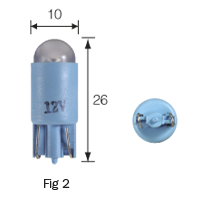 47864 Narva 12 Volt L.E.D Wedge Globe Blue - box of 10