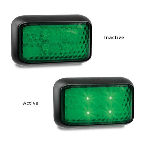 LED Autolamps 35GM 12-24 Volt Green Coloured Courtesy Lamp