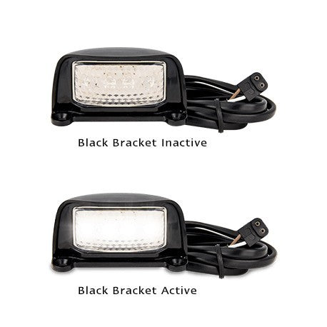 LED Autolamps 35BLM1P 12-24 Volt Black Bracket Licence Plate Lamp