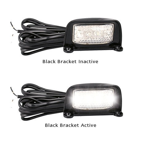 LED Autolamps 35BLM6 12-24 Volt Black Bracket Licence Plate Lamp