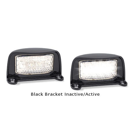 LED Autolamps 35BLM 12-24 Volt Black Bracket Licence Plate Lamp