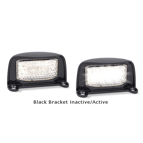 LED Autolamps 35BLMB 12-24 Volt Black Bracket Licence Plate Lamp