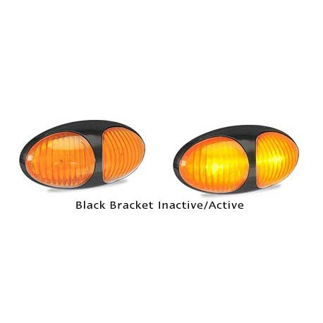 LED Autolamps 37AMB3 12-24 Volt Black Bracket Side Marker Lamp
