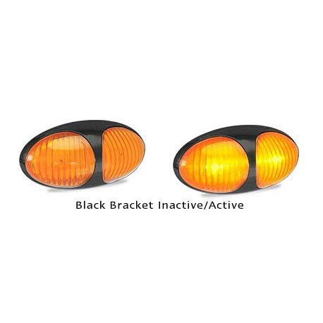 LED Autolamps 37AM2P 12-24 Volt Black Bracket Side Marker Lamp