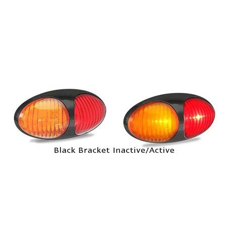 LED Autolamps 37ARM3 12-24 Volt Black Bracket Side Marker Lamp