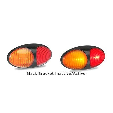 LED Autolamps 37ARMB2P 12-24 Volt Black Bracket Side Marker Lamp