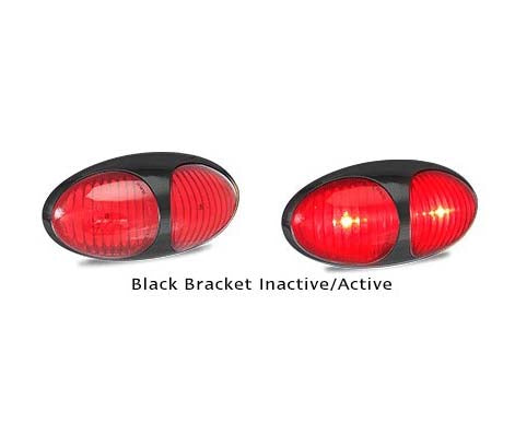 LED Autolamps 37RM2P 12-24 Volt Rear End Outline Black Bracket Marker Lamp