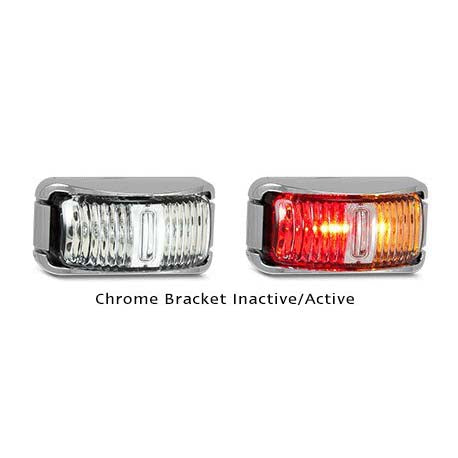 LED Autolamps 42CARM 12-24 Volt Chrome Bracket Side Marker Lamp