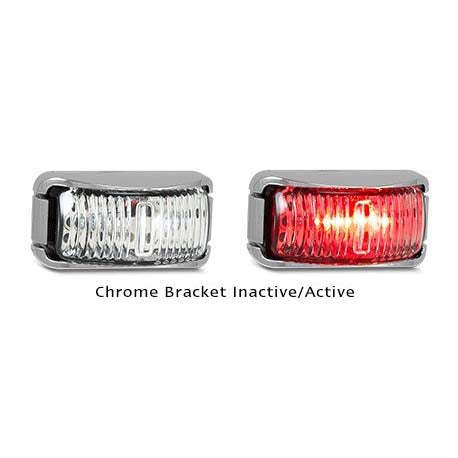 LED Autolamps 42CRM 12-24 Volt Rear End Chrome Bracket Marker Lamp
