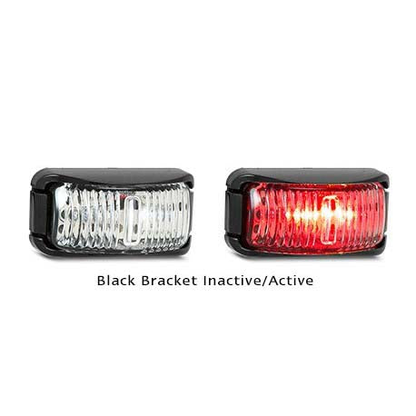 LED Autolamps 42RM 12-24 Volt Rear End Black Bracket Marker Lamp