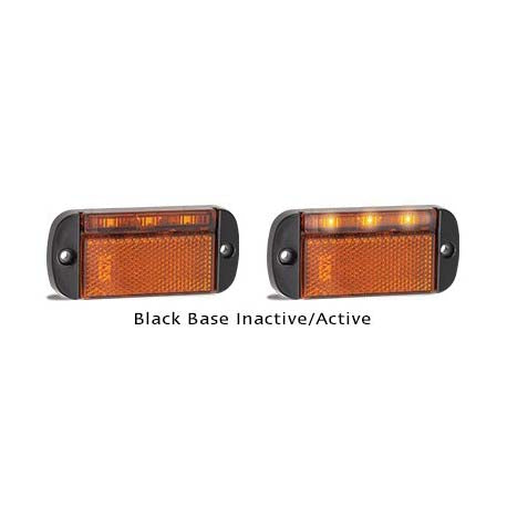 LED Autolamps 44AMEB 12-24 Volt Side Direction Indicator Black Base Marker Lamp