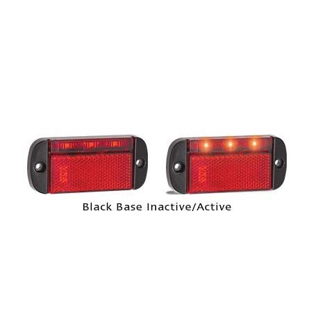 LED Autolamps 44RME 12-24 Volt Rear End Outline Black Base Marker Lamp