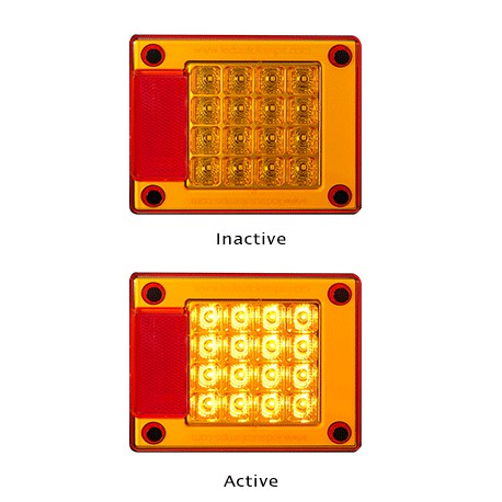 LED Autolamps 460AMB 12-24 Volt Rear Indicator Single Function Lamp
