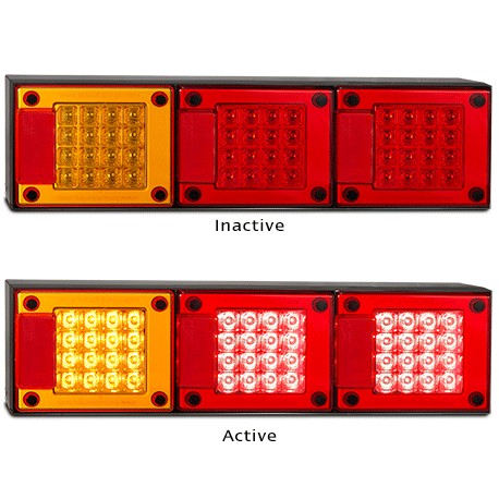 LED Autolamps 460ARRM 12-24 Volt Stop / Tail / Indicator and Reflector Combinati