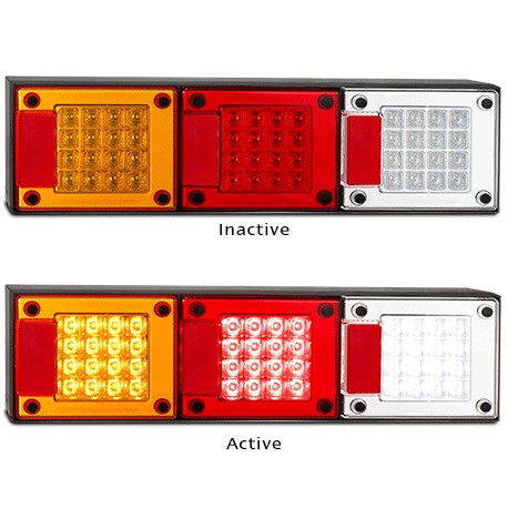 LED Autolamps 460ARWM 12-24 Volt Stop / Tail / Indicator and Reverse Reflector C