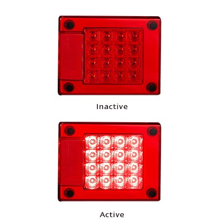 LED Autolamps 460RMB 12-24 Volt Stop / Tail Single Function Lamp