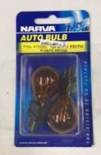 Narva 12V 27/7W PLASTIC WEDGE BASE 47558BL