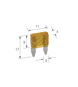 52707BL Narva Mini Blade Fuse - Pack of 5