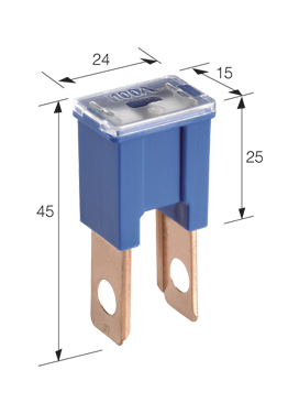 53180BL Narva Male Fuse Link