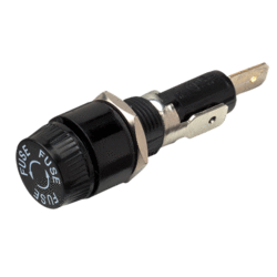 54392BL Narva Panel Mount Glass Fuse Holder with Push On Terminals and 10 Amp 3A