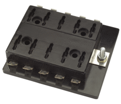 54434 Narva 10-Way Standard ATS Blade Fuse or Plug-In Type Circuit Breaker Block