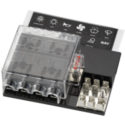 54442 Narva 8-Way Standard ATS Blade Fuse Block with Single Grounding and Power-
