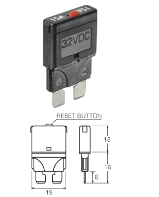 55708BL Narva Blade Manual Circuit Breaker