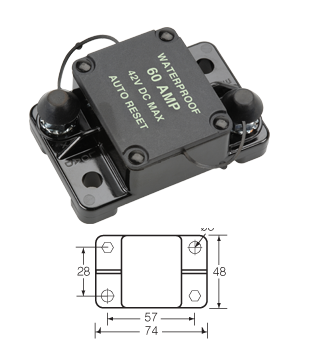 55956 Narva High Amp Automatic Circuit Breaker