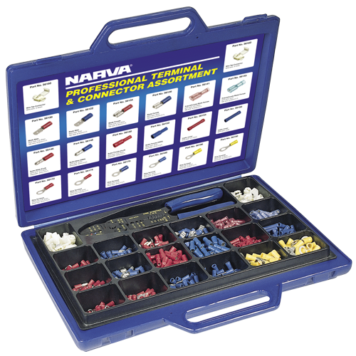 56530 Narva Professional Terminal and Connector Assortment inc Crimping Tool