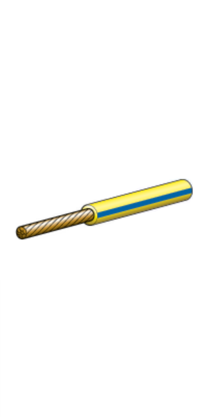 5814-30T4 Narva Single Core Yellow Cable 4mm with Blue Tracer