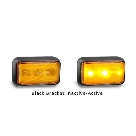 LED Autolamps 58AM 12-24 Volt Side Direction Indicator Black Bracket Marker Lamp