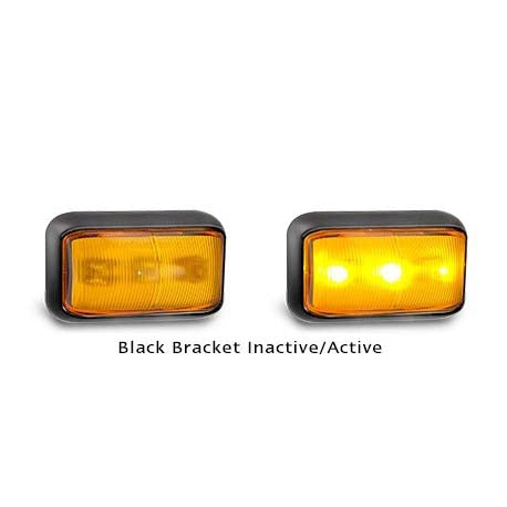 LED Autolamps 58AM3 12-24 Volt Side Direction Indicator Black Bracket Marker Lam