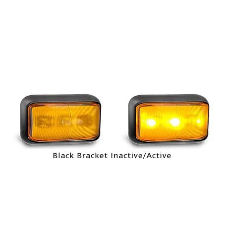 LED Autolamps 58AMB 12-24 Volt Side Direction Indicator Black Bracket Marker Lam