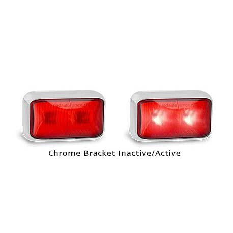 LED Autolamps 58CRM3 12-24 Volt Rear End Chrome Bracket Marker Lamp