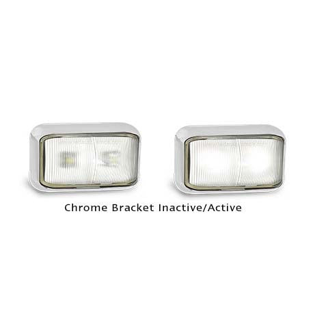 10 x LED Autolamps 58CWMB 12-24 Volt Front End Chrome Bracket Marker Lamp