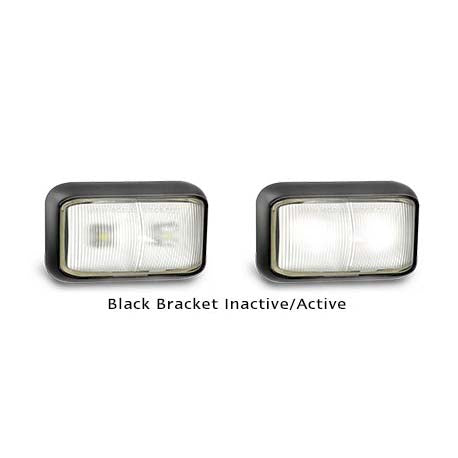 LED Autolamps 58WM 12-24 Volt Front End Black Bracket Marker Lamp