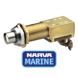 60031BL Narva Momentary Push Button Switch - Marine