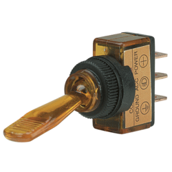 60050BL Narva Illuminated Off / On Plastic Toggle Switch - Amber