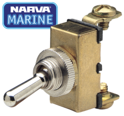 60062BL Narva Off / On Metal Toggle Switch - Marine