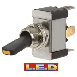 60280BL Narva Off / On Heavy-Duty Toggle Switch with Amber L.E.D