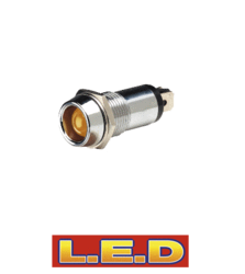 62095BL Narva 24 Volt Chrome Pilot Lamp with Amber L.E.D