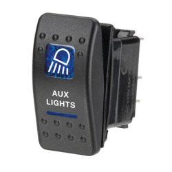 63144BL Narva 12 Volt Illuminated Off / On Sealed Rocker Switch with Aux Lights