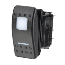 63164BL Narva 12 / 24V Off / Momentary On L.E.D Illuminated Sealed Rocker Switch
