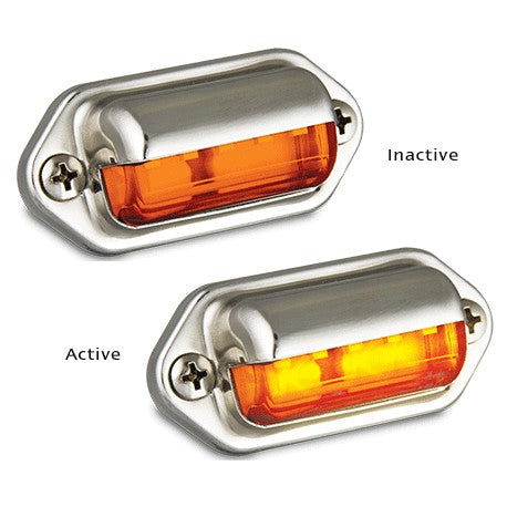 LED Autolamps 6505OM 12-24 Volt Amber Coloured Courtesy Lamp