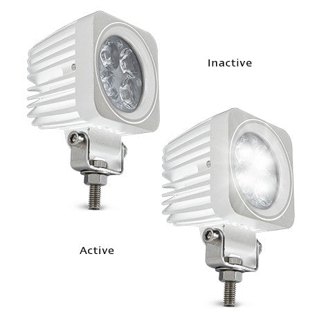 LED Autolamps 6612WM 10-30 Volt White Housing Spot Lamp