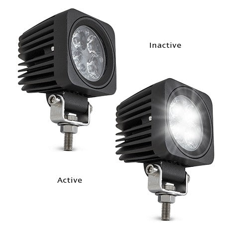 LED Autolamps 6612BM 10-30 Volt Black Housing Spot Lamp